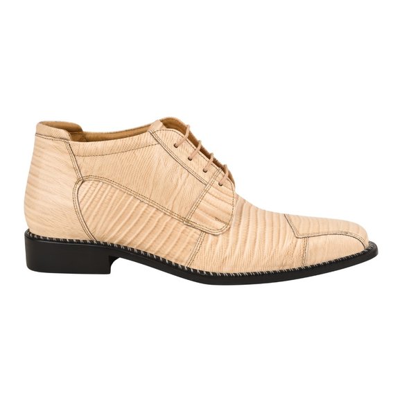 LIBERTYZENO Beige LEATHER LACE-UP BOOTS - Picture 5 of 7